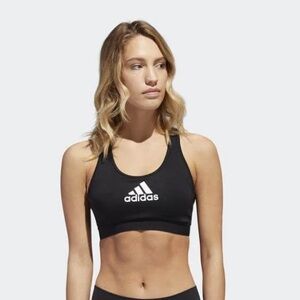 ADIDAS Don’t Rest Alphaskin Sport Bra, Black & White, Women’s Medium w Mesh Back